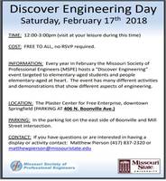 Discover Engineering Day is tomorrow @ MSU