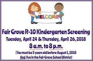 FG Kindergarten Screening Dates