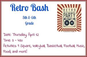FGMS 5th & 6th Grade Retro Bash April 12th