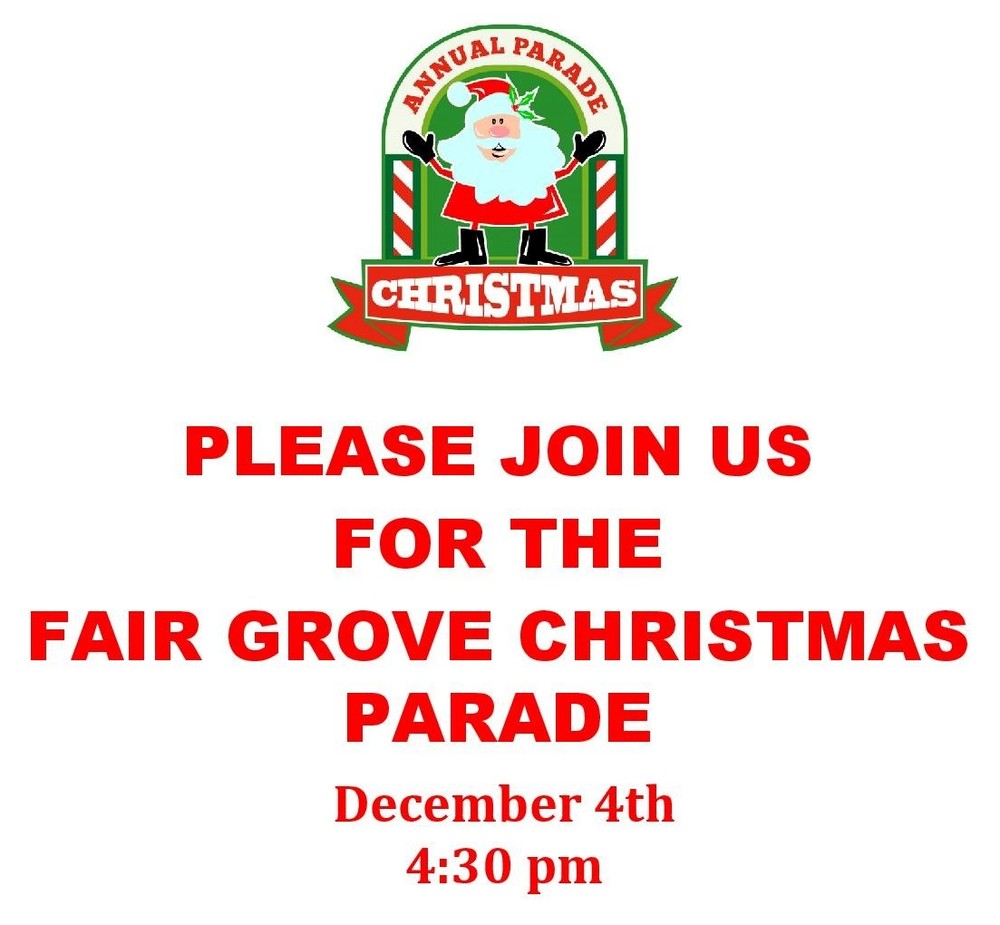 Fair Grove Mo Christmas Parade Route 2022 Fair Grove Christmas Parade Dec. 4Th @ 4:30 | Fair Grove Middle School