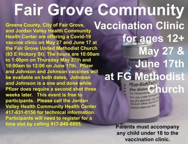 FG Community Vaccination Clinic for 12+
