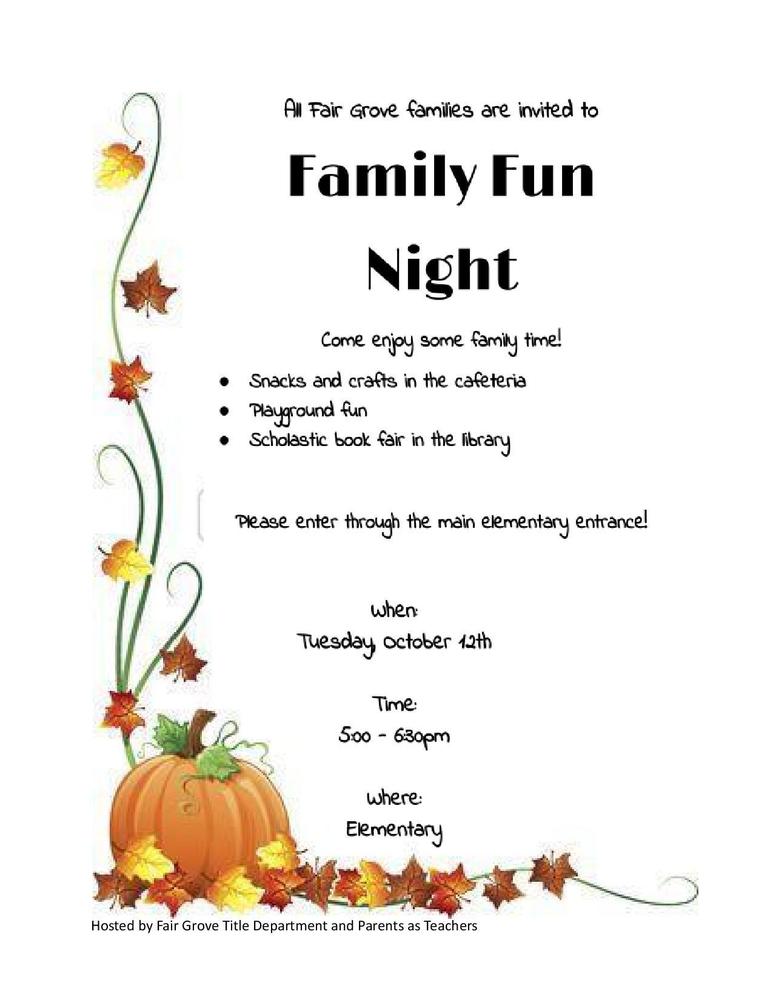 Family Fun Night Flyer