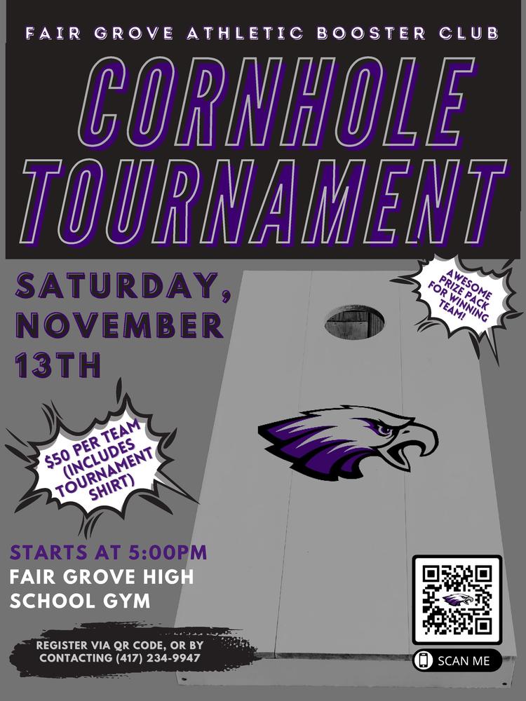 FG Booster Club Cornhole Tournament Nov. 13th