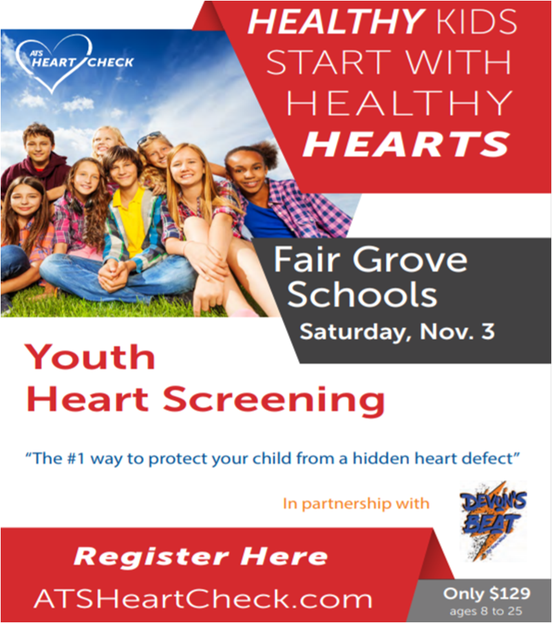 Youth Heart Screenings @ FG School Nov. 3rd
