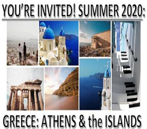 FG Culture Club Traveling to Greece in 2020
