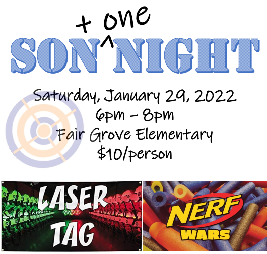 Son + 1  FG PTO event this Saturday