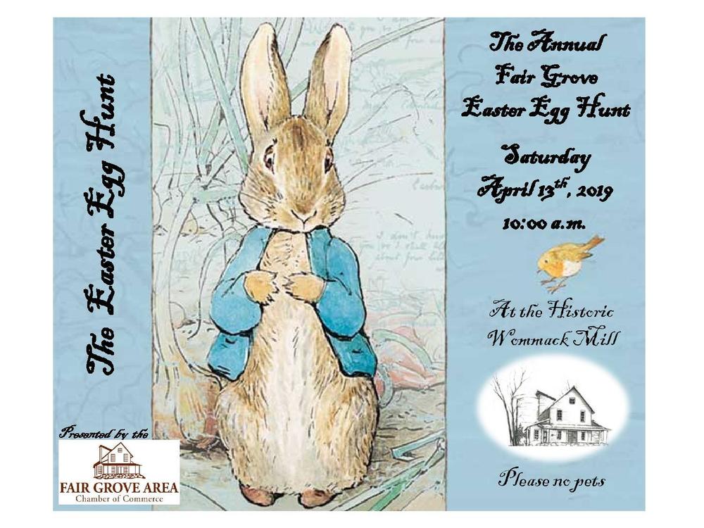 Easter Egg Hunt at the Mill on April 13th
