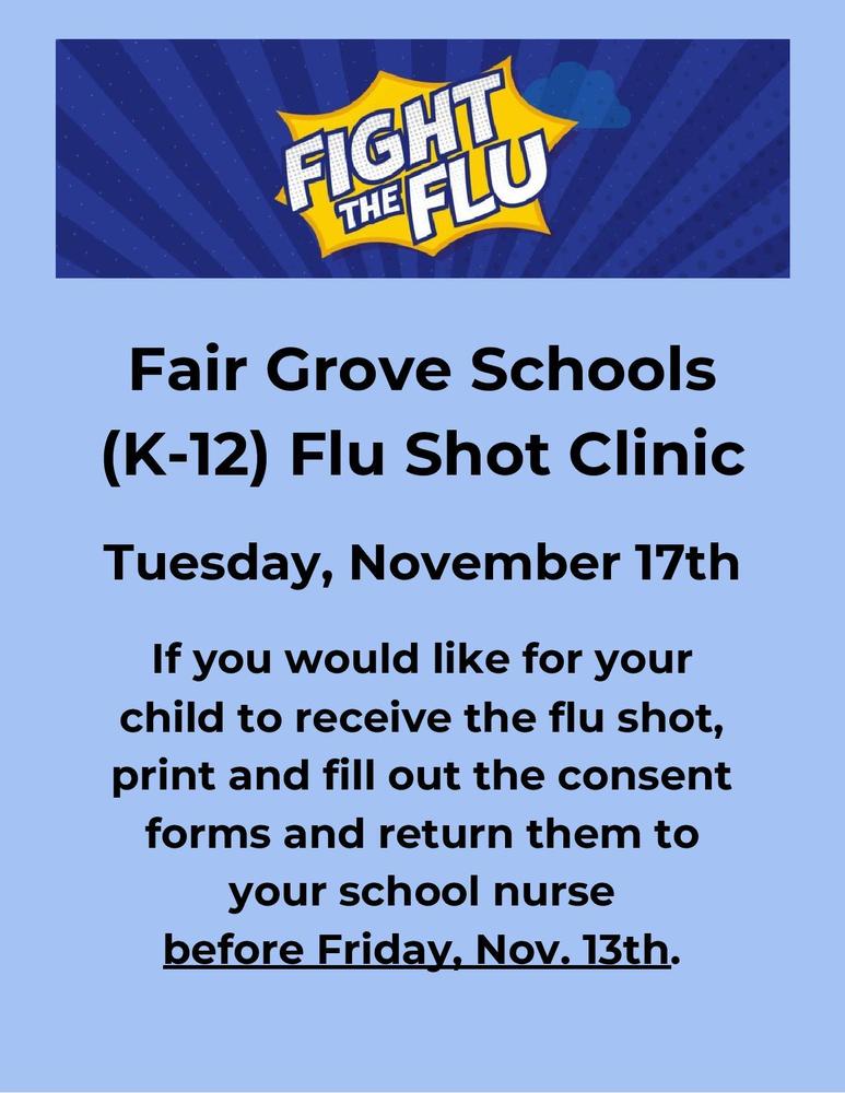Flu Shot Clinic Nov. 17th