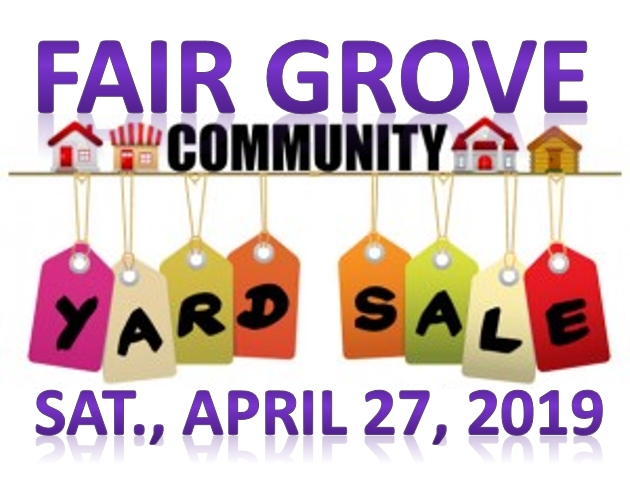 Fair Grove Community Yard Sale 4-27-19