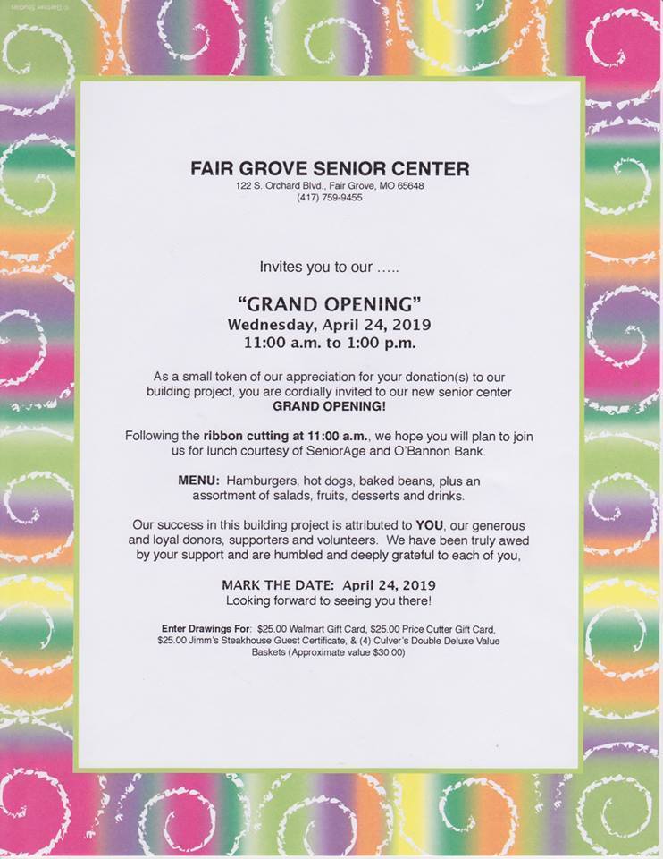 FG Senior Center Grand Opening