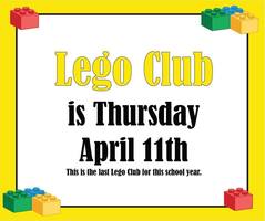 FGE Lego Club April 11th