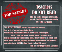 Secret Message to Fair Grove Elementary Families! Teachers DO NOT READ!