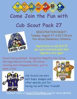 FG Cub Scouts Pack 27 Meeting 8/27
