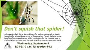 FG Branch Library Talks Spiders
