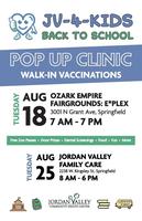 Jordan Valley Upcoming Back to School Clinics