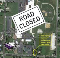 South Entrance to Campus Closed Until June 12th
