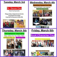 Read-A-Thon Theme Days This Week
