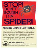 Don't Squish That Spider!