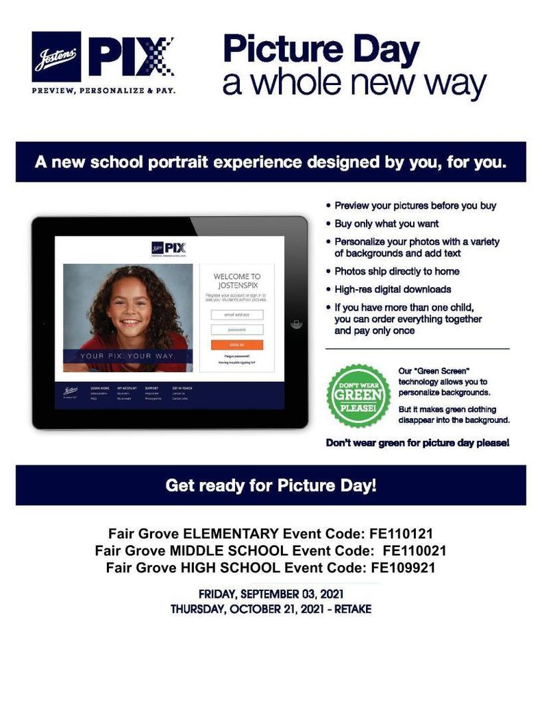 Picture Day a Whole New Way Sept 3rd