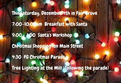 Christmas in FG 2021 Schedule of Events
