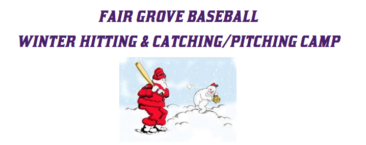 Sign up now for the 2021  FG Baseball Winter Hitting & Pitching/Catching Camp